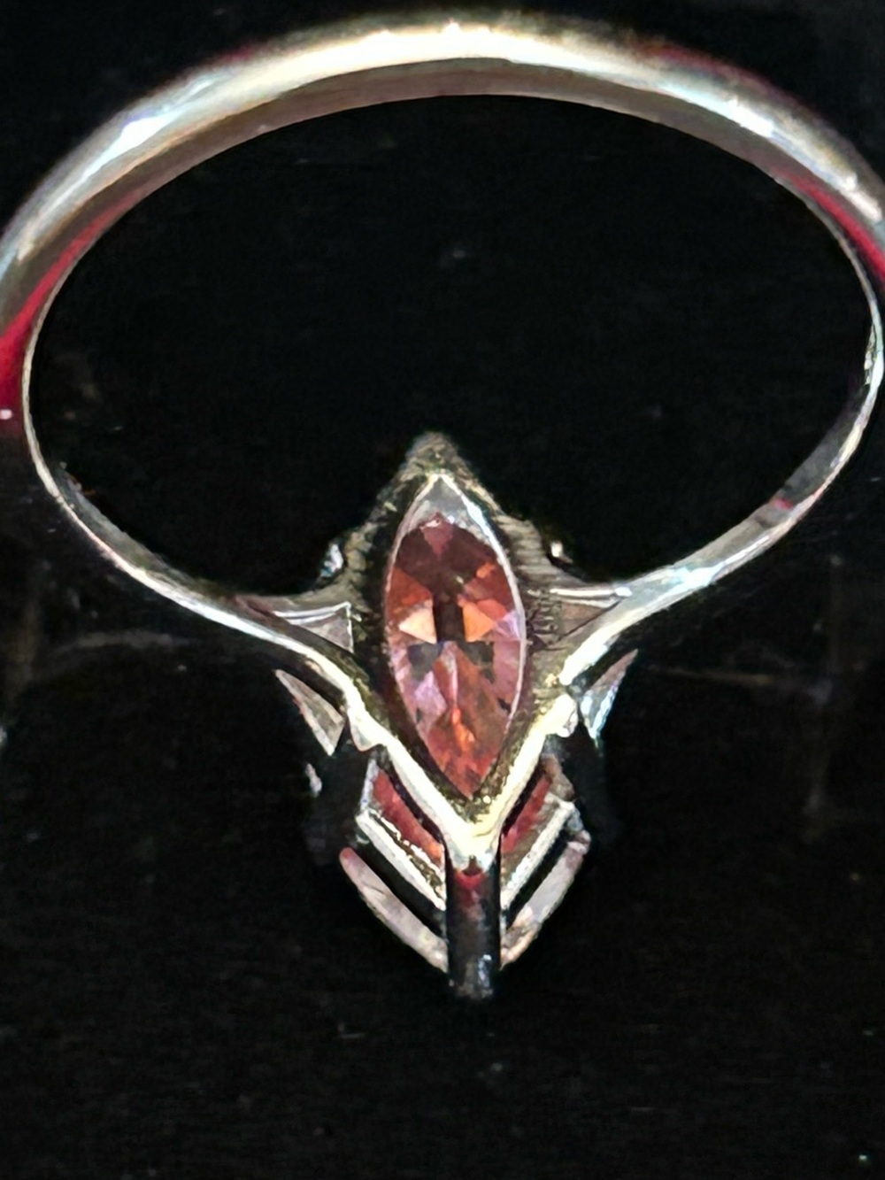 2.00CTW Pink Marquis Moissanite Solitaire Ring in 925 Sterling Silver Setting - Picture 3 of 9